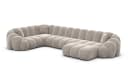 Sofa Dreams Sofa Rajada U Form Stoff Samt Sand Bild 1
