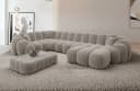 Sofa Dreams Sofa Rajada U Form Stoff Samt Sand Bild 2
