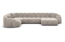 Sofa Dreams Sofa Rajada U Form Stoff Samt Sand Bild 3
