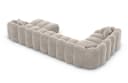Sofa Dreams Sofa Rajada U Form Stoff Samt Sand Bild 4