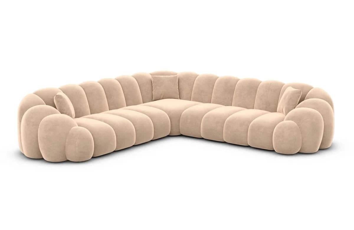 Sofa Dreams Ecksofa Rajada L Form 4-Sitzer Beige Samt