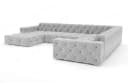 Sofa Dreams Menorca U-Form Samt Sofa grau Modern Bild 3
