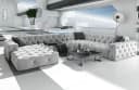 Sofa Dreams Menorca U-Form Samt Sofa grau Modern Bild 5