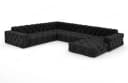 Sofa Dreams Menorca U-Form Samt Sofa Schwarz Bild 2