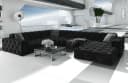 Sofa Dreams Menorca U-Form Samt Sofa Schwarz Bild 5