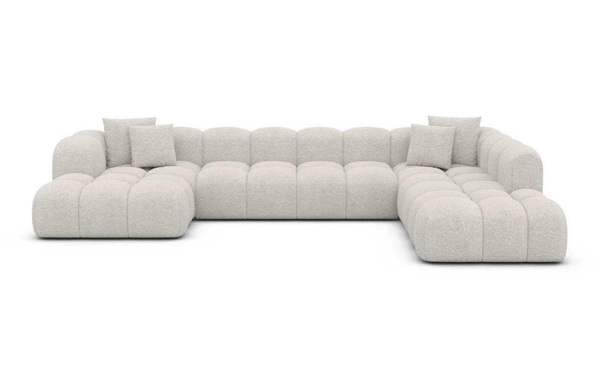 Sofa Dreams Wohnlandschaft Formentera XXL Samtstoff Beige