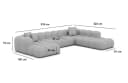 Sofa Dreams Wohnlandschaft Formentera XXL Samtstoff Beige Bild 4