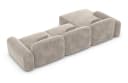 Sofa Dreams Ecksofa Barcelona L Form kurz Samt Bezug Beige Bild 4