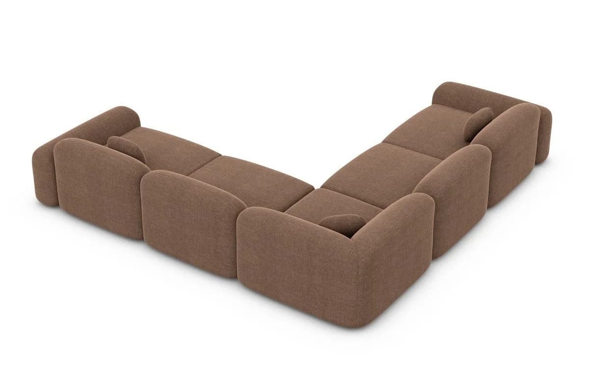 Sofa Dreams Ecksofa Barcelona L-Form Stoff Couch Braun - Bild 4