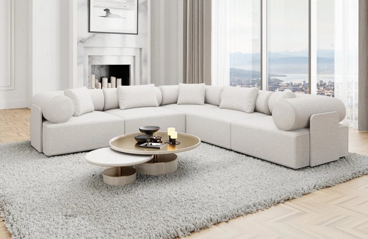 Sofa Dreams Ecksofa Laguardia L Form Beige Stoff Sofa - Bild 2