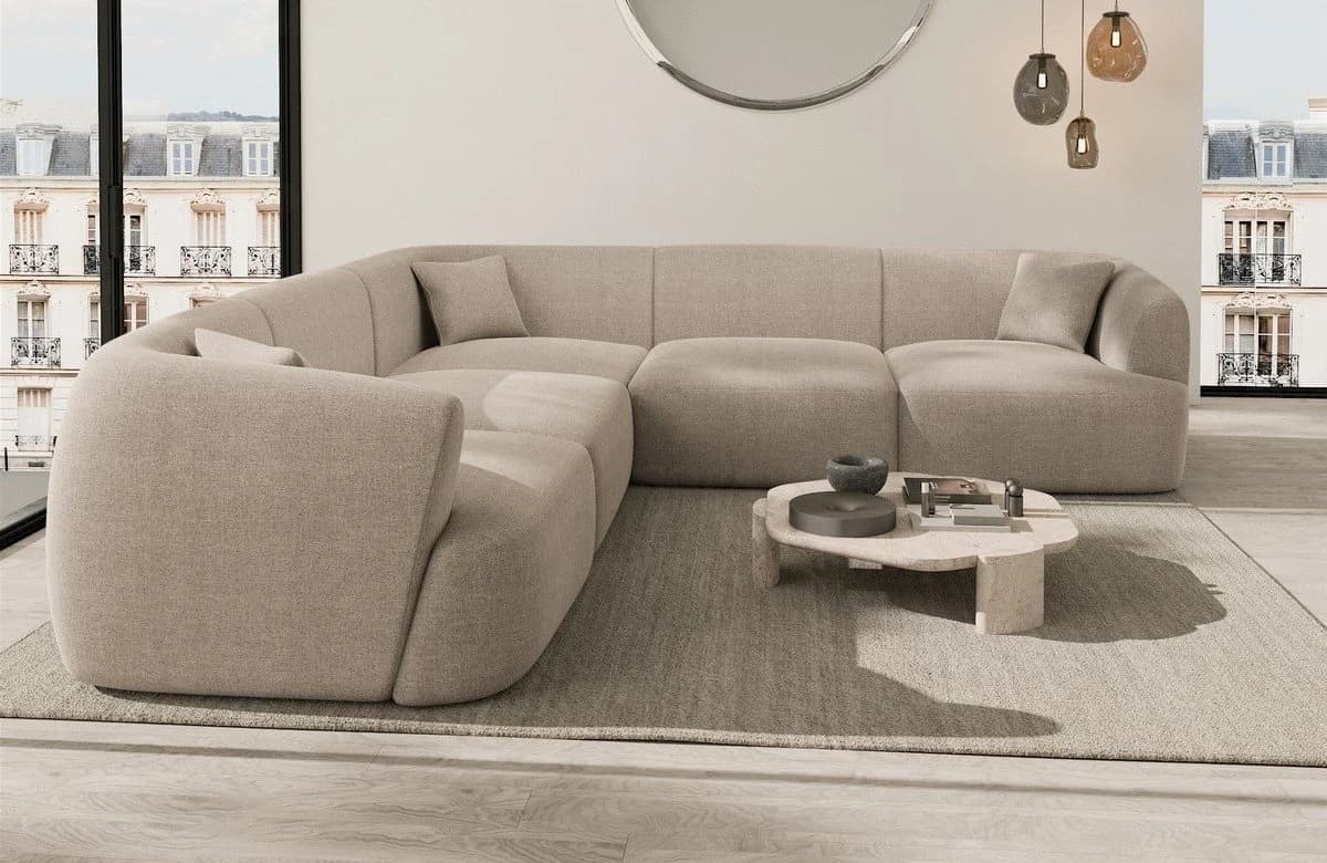 Sofa Dreams Ecksofa Stoff Eckcouch Polster Ecksofa Tabarca L Form Stoffsofa, Loungesofa - Bild 2
