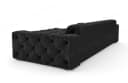 Sofa Dreams Ecksofa Menorca L-Form Schwarz Samtstoff mit Ottomane Bild 4