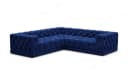 Sofa Dreams Palma Ecksofa L-Form Dunkelblau Samt Chesterfield Bild 1