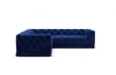 Sofa Dreams Palma Ecksofa L-Form Dunkelblau Samt Chesterfield Bild 3