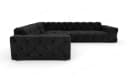 Sofa Dreams Ecksofa Menorca L-Form Samt Schwarz Chesterfield Bild 3