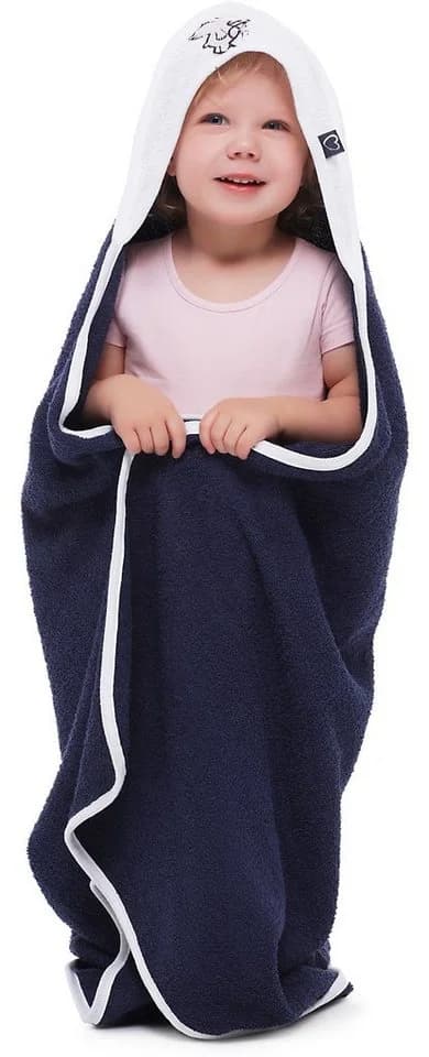 Be Mammy Kapuzenhandtuch Babyhandtuch Dunkelblau Frottee - Bild 4