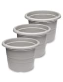 Garronda Blumentopf Set 3er Pack Grau Kunststoff Bild 2
