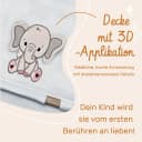 Be Mammy Wohndecke Warme Kuscheldecke Babydecke Grau Elefant Bild 4