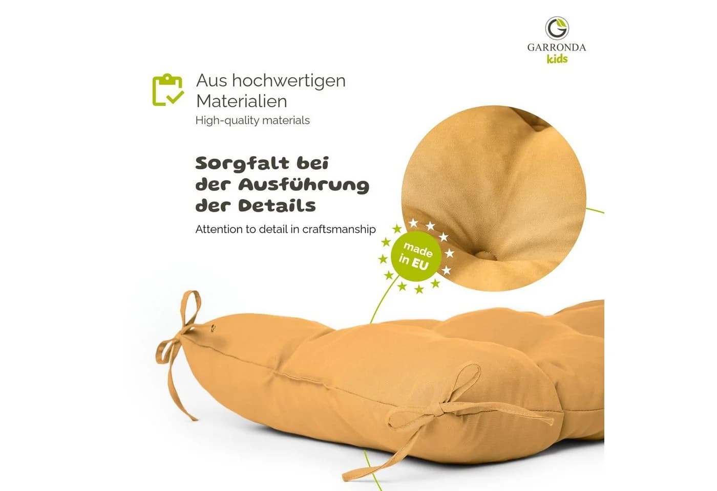Garronda Kletterbogen Kissen Senfgelb Montessori - Bild 3