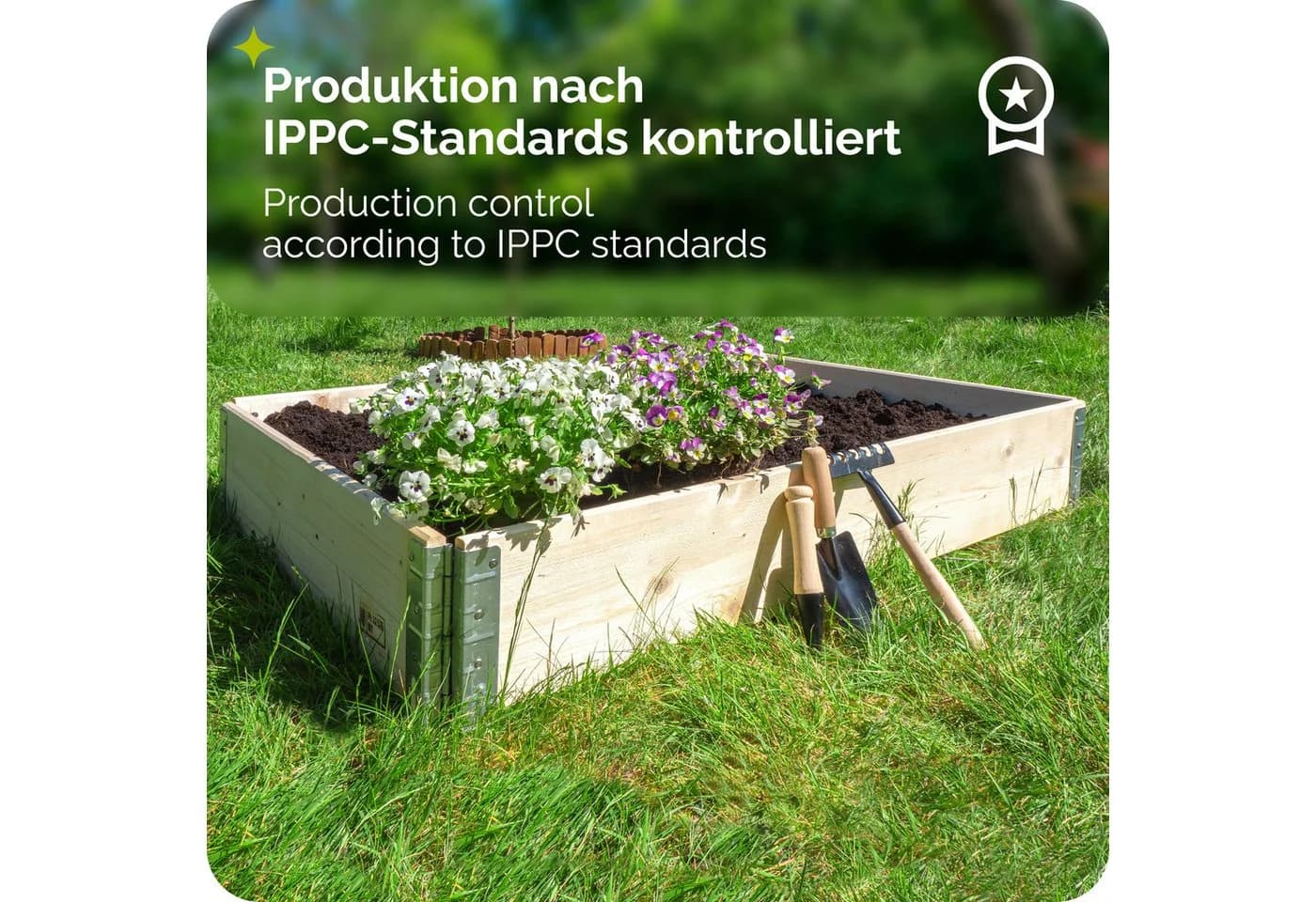 Garronda Hochbeet-Profil Palettenrahmen Naturbelassen Holz - Bild 5