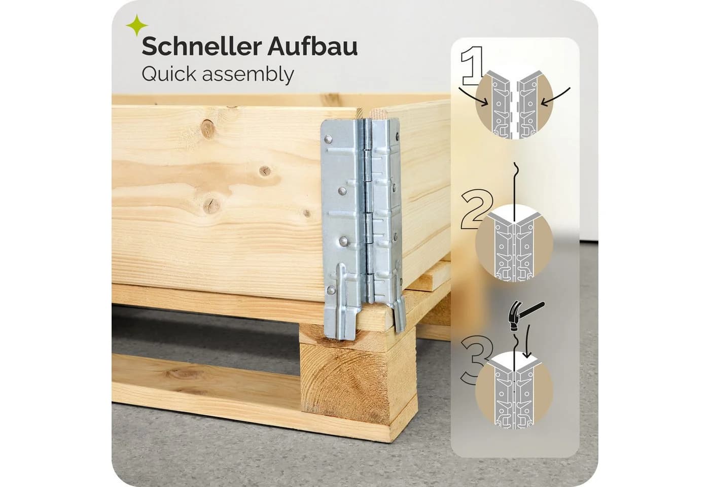 Garronda Hochbeet 3-stufig Palettenrahmen Set - Bild 3