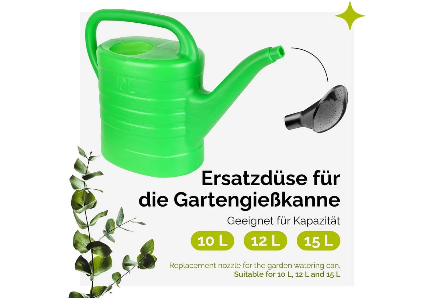 Garronda Ersatzbrause für Gießkannen Schwarz GD-0081 - Bild 3