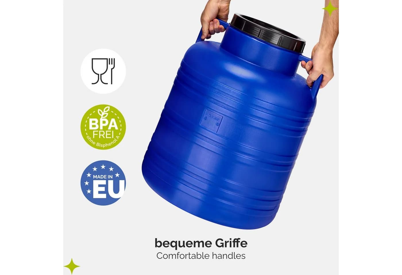 Garronda Regentonne 80L Blau BPA-frei mit Deckel - Bild 5