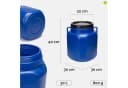 Garronda Regentonne 30L Blau BPA-frei quadratisch mit Deckel Bild 3