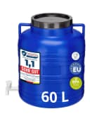 Garronda Regentonne 60 L Blau BPA-frei mit Deckel und Hahn Bild 1