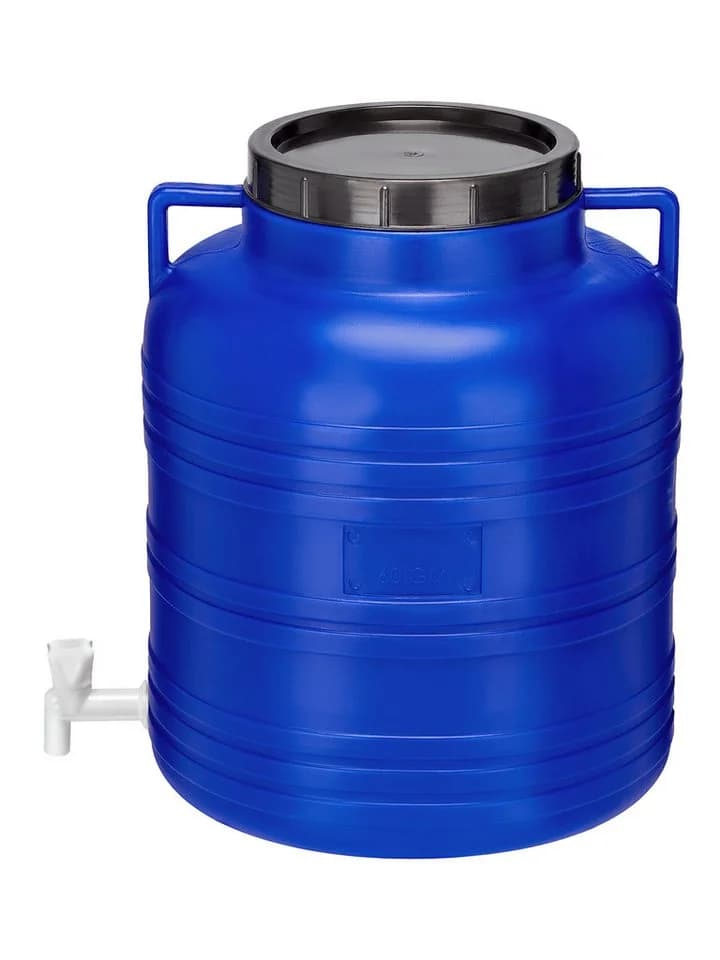 Garronda Regentonne 60 L Blau BPA-frei mit Deckel und Hahn - Bild 2
