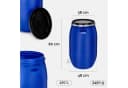 Garronda Regentonne 120L Weithalsfass HDPE Blau mit Deckel und Hahn Bild 3