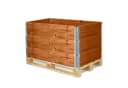 Garronda Auflagenbox Holzaufsatzrahmen für Palette Holzkiste (3 St) Braun Bild 2