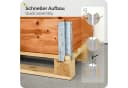 Garronda Auflagenbox Holzaufsatzrahmen für Palette Holzkiste (3 St) Braun Bild 4