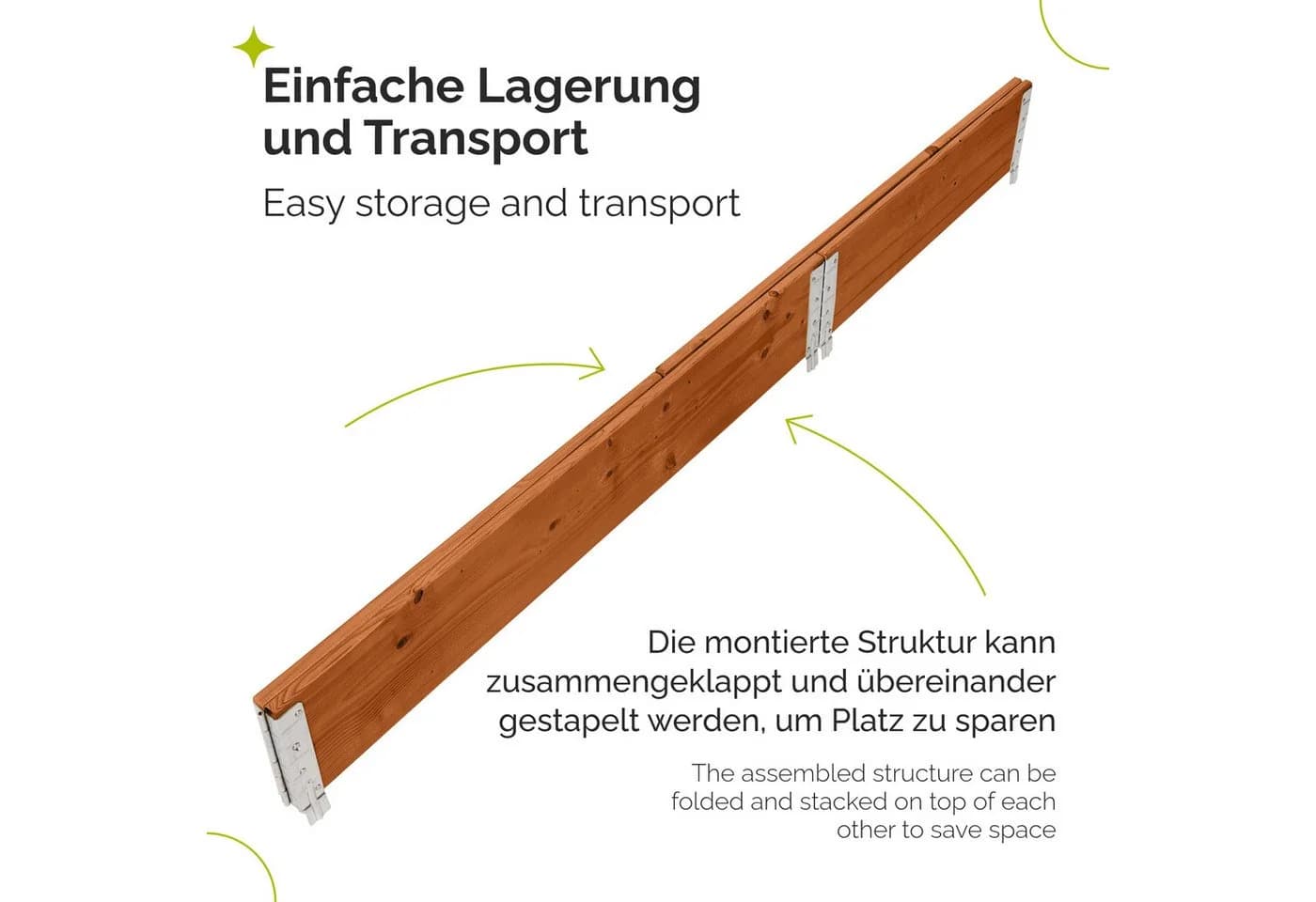 Garronda Auflagenbox Holzaufsatzrahmen für Palette Holzkiste (3 St) Braun - Bild 5