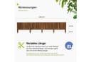 Garronda Rasenkante Holz Beeteimfassung Flexibler Rollborder Dunkelbraun Bild 1