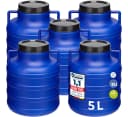 Garronda Regentonne Set 5x 5L BPA-frei HDPE Kunststoff blau Bild 1