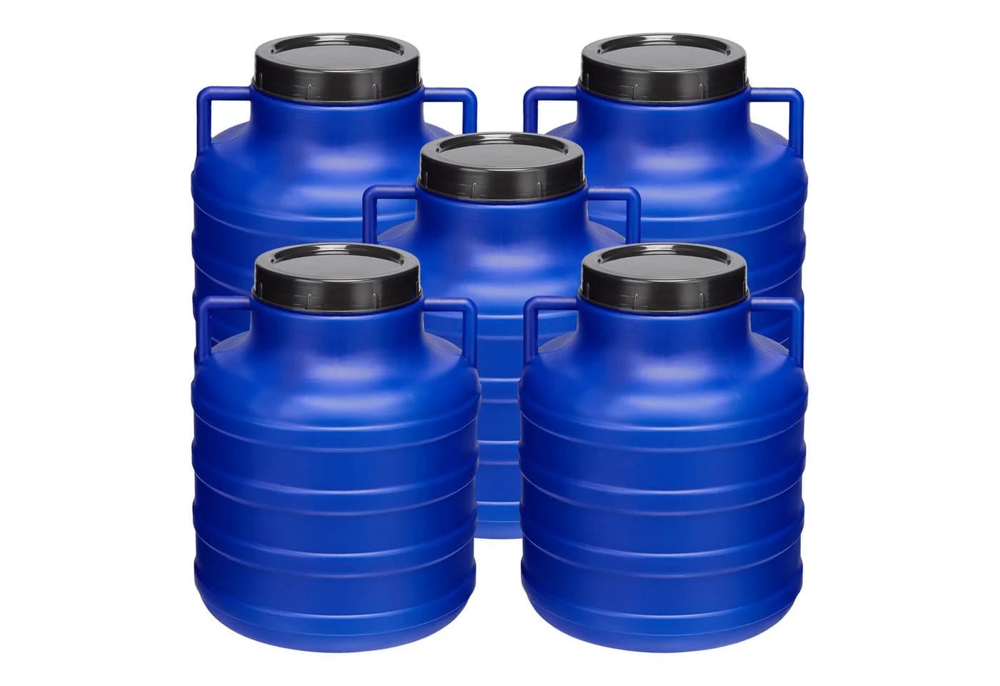 Garronda Regentonne Set 5x 5L BPA-frei HDPE Kunststoff blau - Bild 2