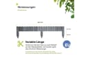 Garronda Zaun Rasenkante Holz Beeteimfassung 100 cm Flexibler Rollborder Grau Bild 1