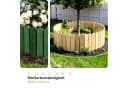 Garronda Zaun Rasenkante Holz Beeteimfassung 100 cm Flexibler Rollborder Grau Bild 5
