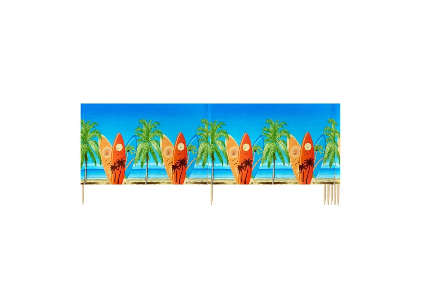 Ladeheid Strand Windschutz Sichtschutz bunt Kieferholz Polyester - Bild 2