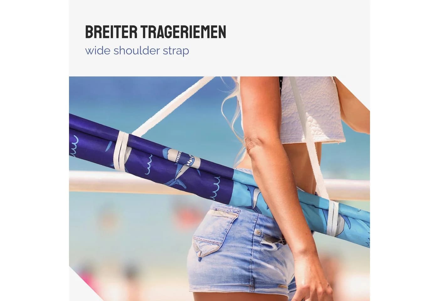 Ladeheid Strand Windschutz Sichtschutz bunt Kieferholz Polyester - Bild 5