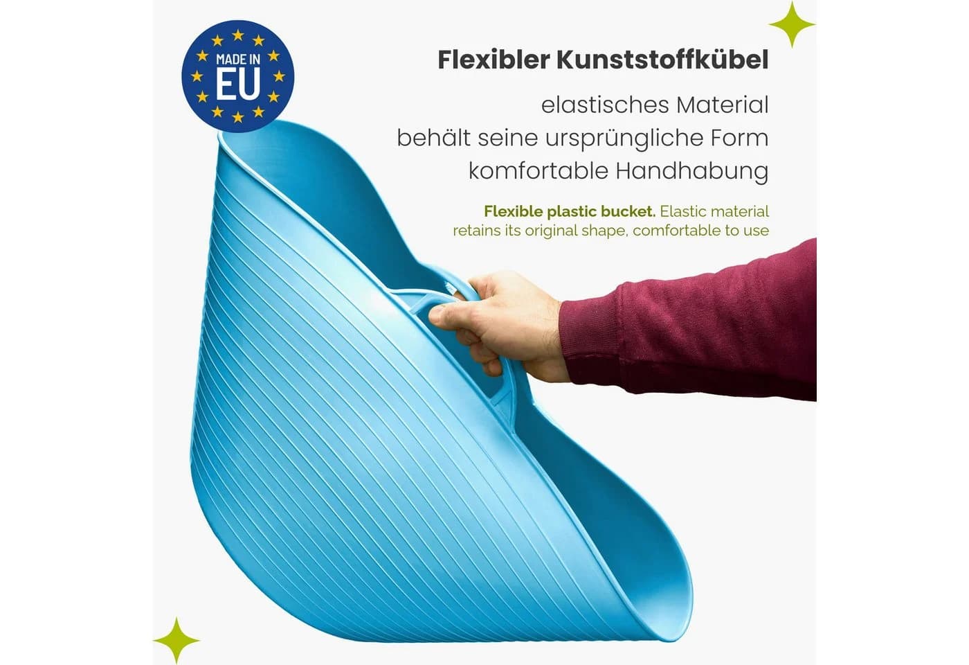 Garronda Allzweckkorb Flexibler Kunststoffkübel Blau - Bild 3