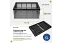 Garronda Faltbox Klappbox 51x34,5x22,5 cm Kunststoff HDPE Grau/Schwarz Bild 1