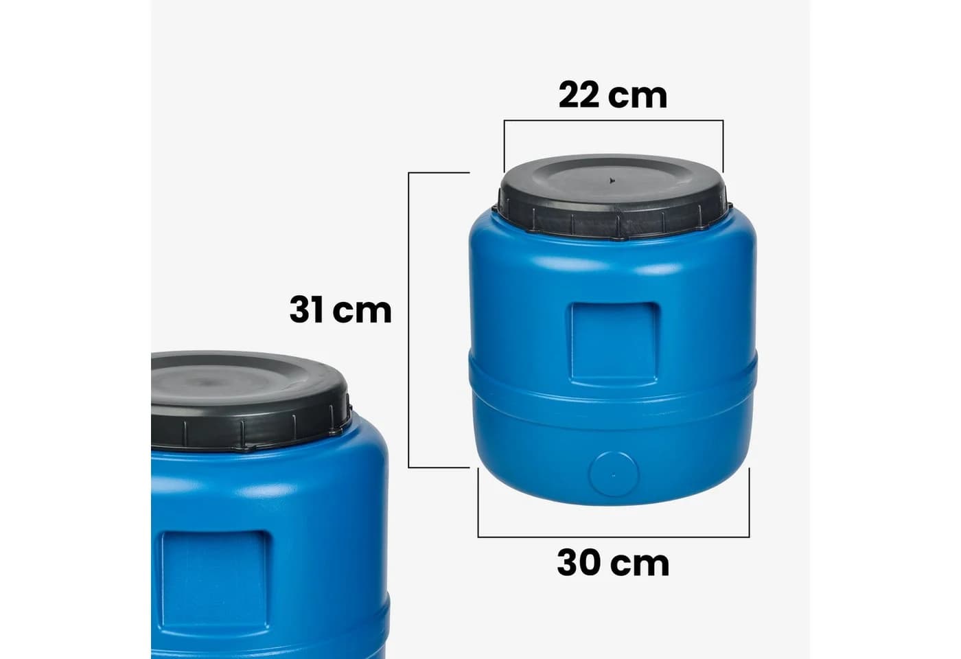 Garronda Regentonne 15 L Weithalsfass HDPE Kunststofffass Wasserbehälter