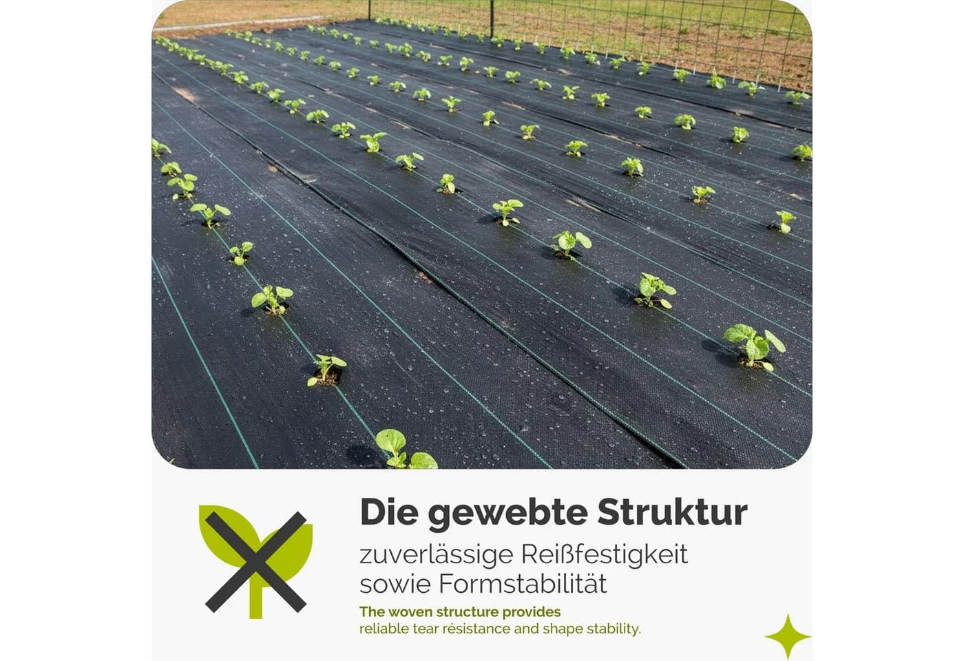 Garronda Unkrautvlies 90 g/m² Schwarz Wasserdurchlässig Gewebt - Bild 3