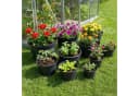 Garronda Blumentopf rund Kunststoff Schwarz 10er Set mit Drainagelöchern Bild 3