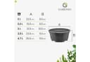 Garronda Blumentopf rund Pflanzschale Kunststoff grau mit Drainage (5 St.) Bild 5