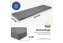 Garronda Bankauflage 120 cm Graphit wasserabweisend Bild 1