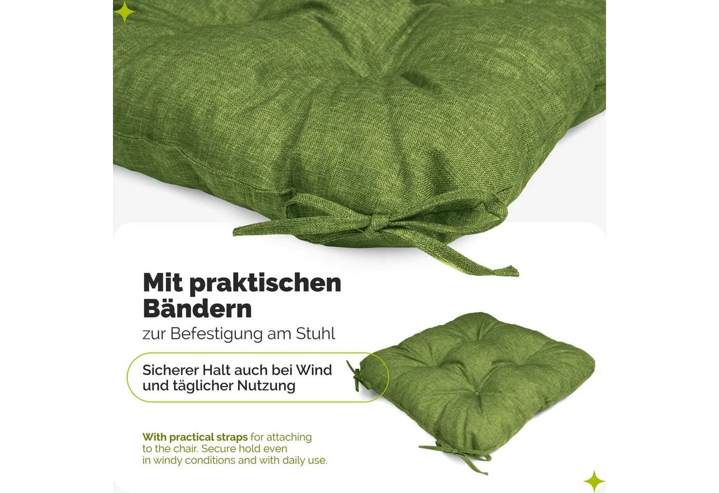 Garronda Bankauflage Grün wasserabweisend UV-beständig - Bild 3