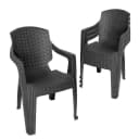 Garronda Gartenstuhl stapelbar Rattan-Optik Schwarz Bild 2